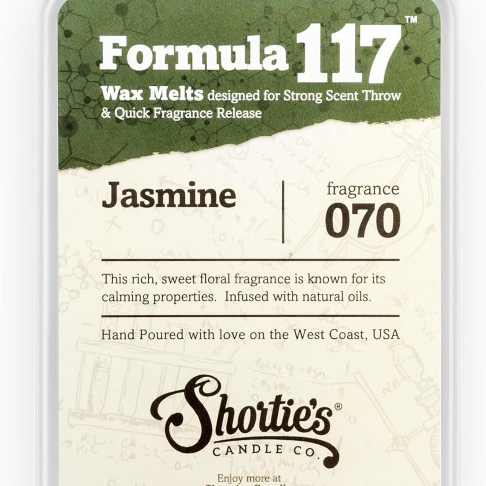 Pure Jasmine Wax Melts - 1 Highly Scented 3 Oz. Bar - Made with Essential & Natu